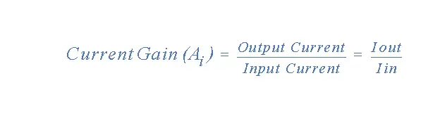 Current Amplifier Gain