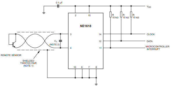 NE1618 TYPICAL OPERATING CIRCUIT