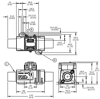 Port Style: 22 mm OD Tapered Male Fitting per ISO 5356