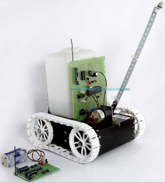 RF Based Fire Fighting Robotic Vehicle Project Kit