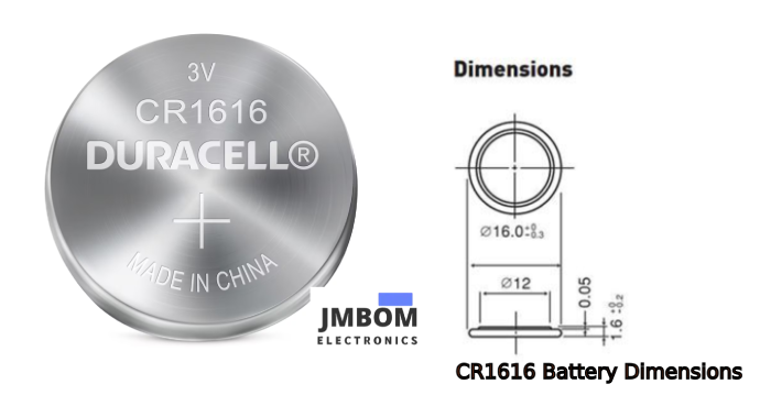CR1616 Battery Dimensions