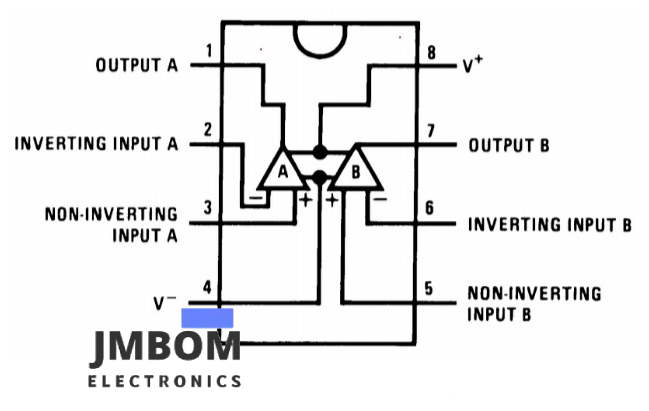 Pin Diagram of LF353N Op-Amp