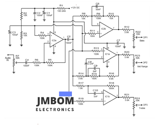 Circuit Diagram of 3-way Crossover Network