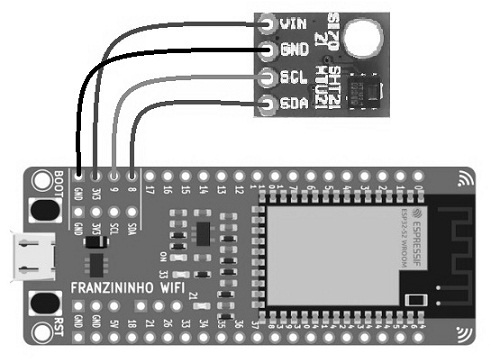 ESP32 S2 with SHT21 Temperature Sensor