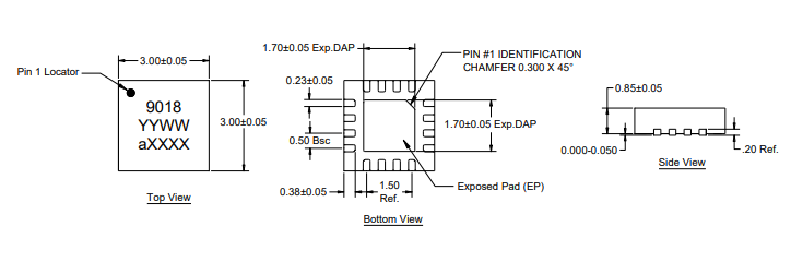 TQP3M9018 Dimensions
