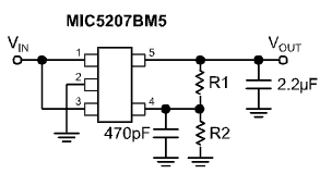 Figure 3 Ultra-Low-Noise Adjustable Voltage Application